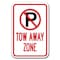 Signmission Tow Away Zone with P symbol 12inx18in Heavy Gauge Aluminums, A-1218 Tow Away Parkings - Zo P sy A-1218 Tow Away Parking Signs - Zo P sy - alternate 1